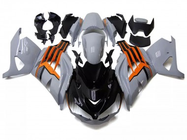 Descuento Carenados Moto Kawasaki ZX14R ZZR1400 2012-2024 - Nardo Gris Naranja Negro