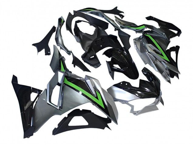 Descuento Carenados Moto Kawasaki Ninja 500 EX500R 2024-2025 - Gris Verde Negro