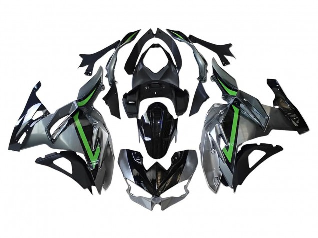 Descuento Carenados Moto Kawasaki Ninja 500 EX500R 2024-2025 - Gris Verde Negro