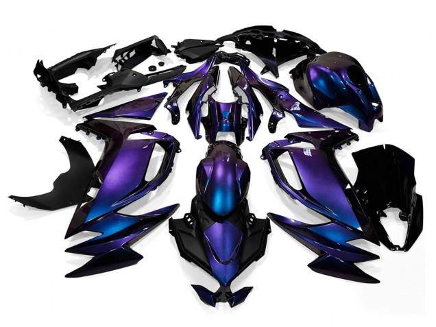 Descuento Carenados Moto Kawasaki Ninja 650 EX650 2020-2025 - Camaleón Azul Púrpura
