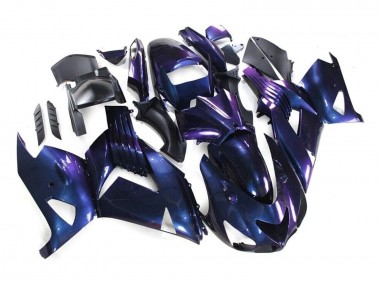 Descuento Carenados Moto Kawasaki ZX14R ZZR1400 2006-2011 - Camaleón Azul Púrpura
