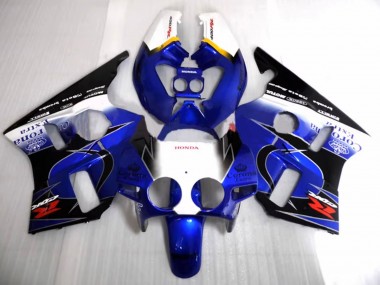 Descuento Carenados Moto Honda CBR400RR NC23 1987-1989 - Blanco Amarillo Azul Negro Brillante Corona Motul