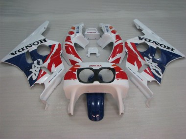 Descuento Carenados Moto Honda CBR400RR NC23 1987-1989 - Blanco Rojo Azul