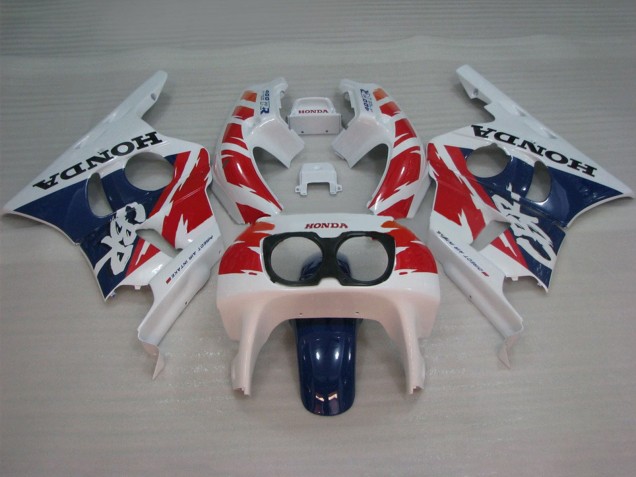 Descuento Carenados Moto Honda CBR400RR NC23 1987-1989 - Blanco Rojo Azul