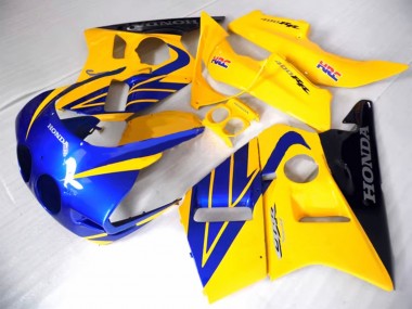 Descuento Carenados Moto Honda CBR400RR NC23 1987-1989 - Amarillo Azul Negro Brillante