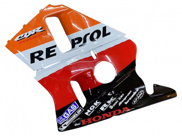 Descuento Carenados Moto Honda CBR400RR NC23 1987-1989 - Naranja Blanco Rojo Negro Brillante Repsol HRC