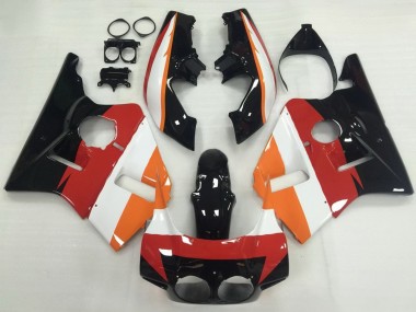 Descuento Carenados Moto Honda CBR400RR NC23 1987-1989 - Naranja Blanco Rojo Negro Brillante