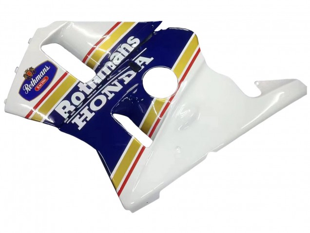 Descuento Carenados Moto Honda CBR400RR NC23 1987-1989 - Blanco Amarillo Azul Rothmans