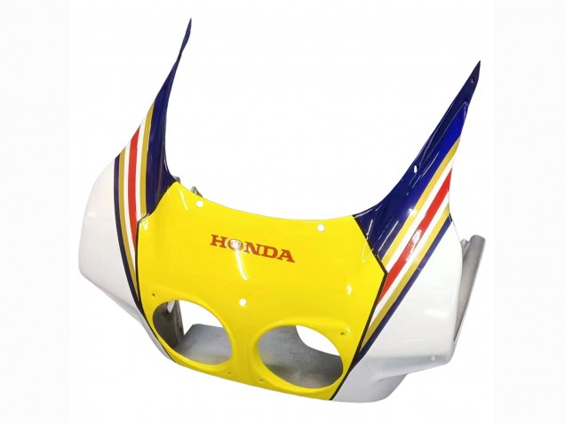 Descuento Carenados Moto Honda CBR400RR NC23 1987-1989 - Blanco Amarillo Azul Rothmans