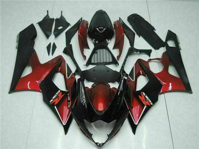 Descuento Carenado Moto Suzuki GSXR 1000 2005-2006 - Rojo Negro Brillante