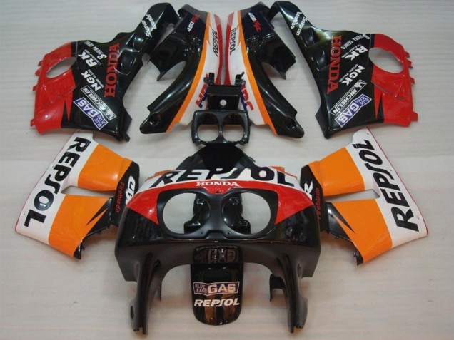 Descuento Carenados Moto Honda CBR400RR NC29 1990-1999 - Naranja Blanco Rojo Negro Brillante Repsol HRC