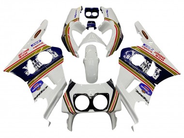 Descuento Carenados Moto Honda CBR400RR NC29 1990-1999 - Blanco Oro Rojo Azul Oscuro Rothmans