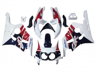 Descuento Carenados Moto Honda CBR400RR NC29 1990-1999 - Blanco Rojo Azul Oscuro Fireblade