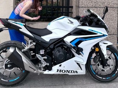 Descuento Carenados Moto Honda CBR400R 2022 - Blanco Azul