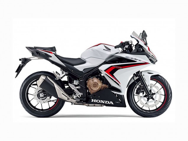 Descuento Carenados Moto Honda CBR400R 2022 - Blanco Rojo Negro Brillante