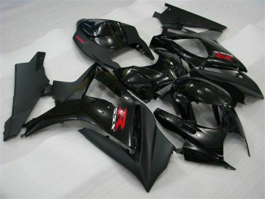 Descuento Carenados Moto Suzuki GSXR 1000 2007-2008 - Negro Brillante Negro Mate Rojo