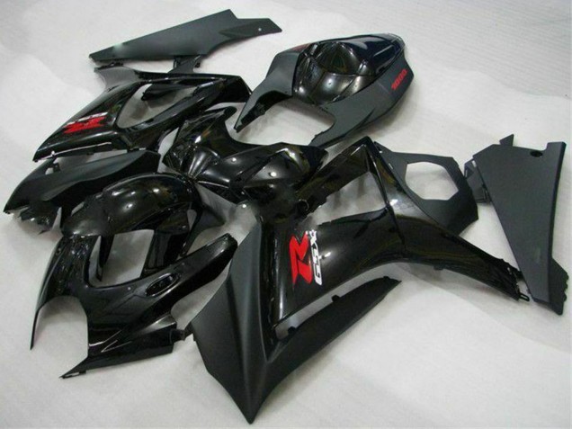 Descuento Carenados Moto Suzuki GSXR 1000 2007-2008 - Negro Brillante Negro Mate Rojo
