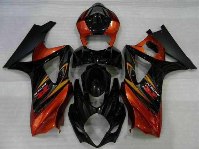 Descuento Carenados Moto Suzuki GSXR 1000 2007-2008 - Negro Naranja