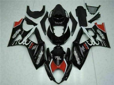 Descuento Carenados Moto Suzuki GSXR 1000 2007-2008 - Negro Brillante Rojo Blanco