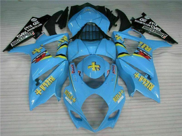 Descuento Kits Carenado Moto Suzuki GSXR 1000 2007-2008 - Azul Oro Negro Rizla