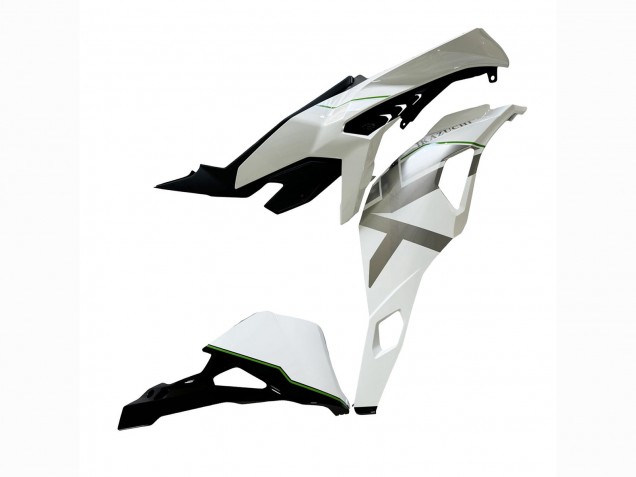 Descuento Carenados Moto Kawasaki ZX25R ZX-25R 2019-2025 - Blanco Plata Verde Negro Trick Star
