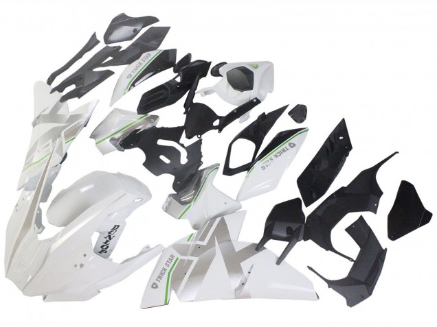 Descuento Carenados Moto Kawasaki Ninja H2 2015-2022 - Blanco Plata Verde
