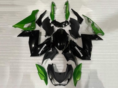 Descuento Carenado Moto Kawasaki Z250/Z300 2015-2016 - Verde Negro Brillante