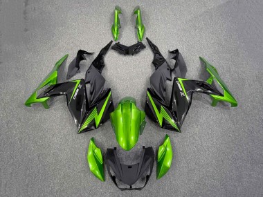 Descuento Carenados Moto Kawasaki Z250/Z300 2015-2016 - Verde Negro Brillante