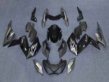 Descuento Carenados Moto Kawasaki Z250/Z300 2015-2016 - Negro Brillante Plata
