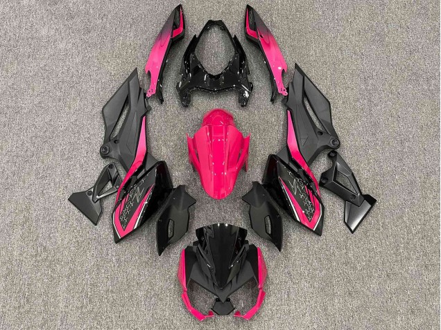 Descuento Carenados Moto Kawasaki Z400 2018-2024 - Negro Mate Bright Rosa