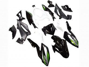 Descuento Carenados Moto Kawasaki Z400 2018-2024 - Blanco Negro Brillante Verde