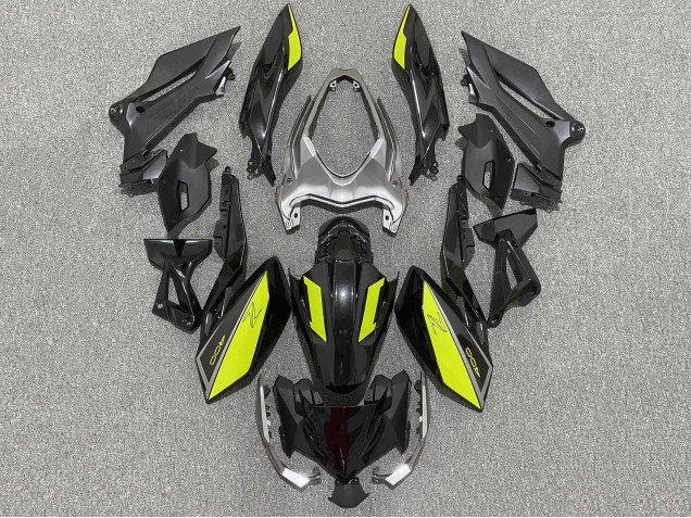 Descuento Carenados Moto Kawasaki Z400 2018-2024 - Negro Mate Amarillo