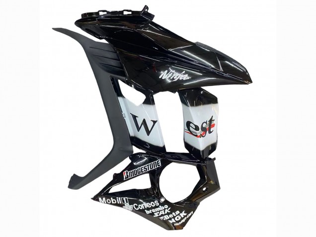 Descuento Carenados Moto Kawasaki Z1000SX 2010-2016 - Negro Brillante Oro Blanco Mobil West