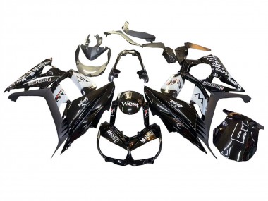 Descuento Carenados Moto Kawasaki Z1000SX 2010-2016 - Negro Brillante Oro Blanco Mobil West