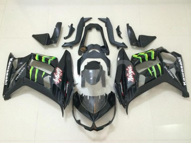Descuento Carenados Moto Kawasaki Z1000SX 2010-2016 - Negro Brillante Verde Monstruo