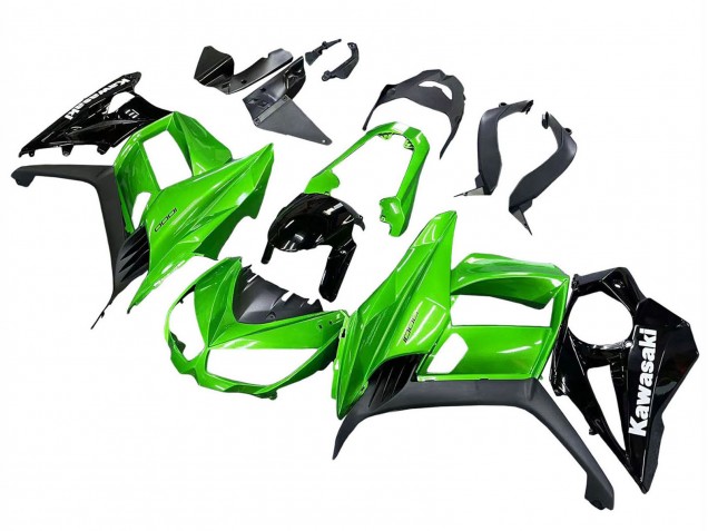 Descuento Carenados Moto Kawasaki Z1000SX 2010-2016 - Negro Brillante Negro Mate Verde