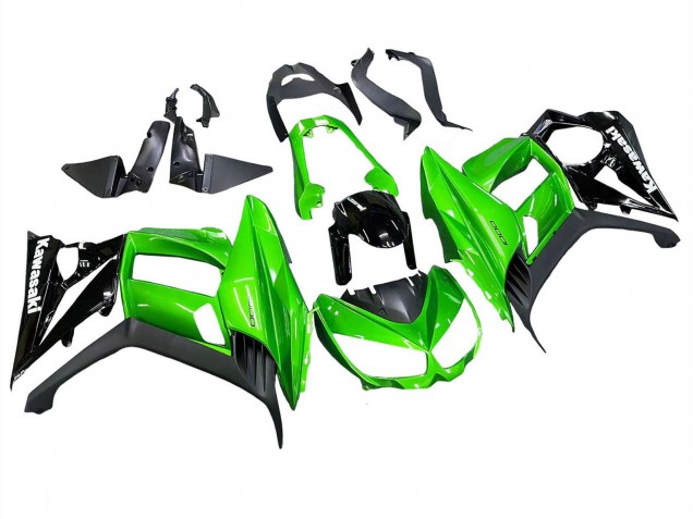 Descuento Carenados Moto Kawasaki Z1000SX 2010-2016 - Negro Brillante Negro Mate Verde