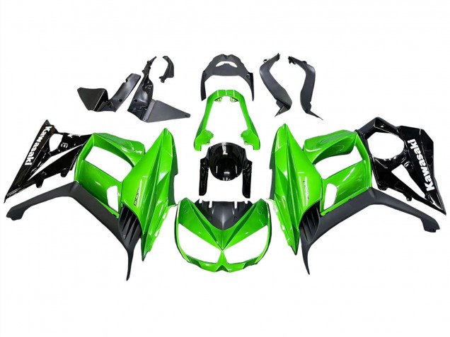 Descuento Carenados Moto Kawasaki Z1000SX 2010-2016 - Negro Brillante Negro Mate Verde