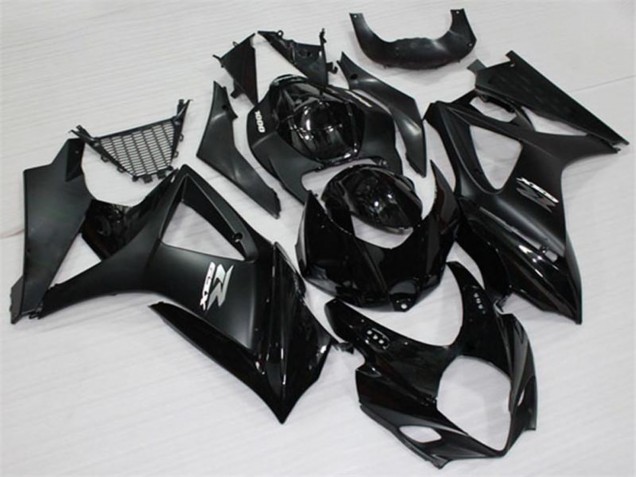 Descuento Carenados Moto Suzuki GSXR 1000 2007-2008 - Negro Brillante Negro Mate Blanco