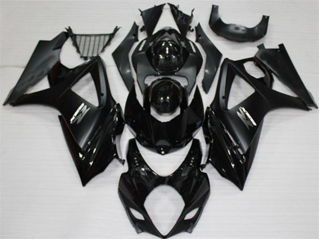 Descuento Carenados Moto Suzuki GSXR 1000 2007-2008 - Negro Brillante Negro Mate Blanco