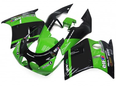 Descuento Carenados Moto Kawasaki ZXR250 1989-1990 - Verde Negro Brillante Elf Touch4 Bridgestone