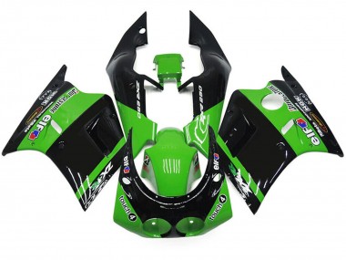Descuento Carenados Moto Kawasaki ZXR250 1989-1990 - Verde Negro Brillante Elf Touch4 Bridgestone