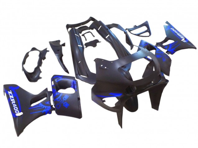 Descuento Carenados Moto Kawasaki ZZR400 1993-2007 - Negro Mate Azul