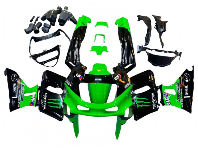 Descuento Carenados Moto Kawasaki ZZR600 1998-2003 - Verde Negro Monstruo Elf