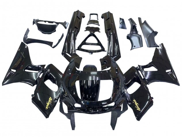 Descuento Carenados Moto Kawasaki ZZR400 1993-2007 - Negro Brillante Oro Ninja