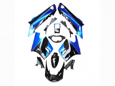 Descuento Carenado Moto Kawasaki ZZR1100 1990-1992 - Azul Negro Brillante
