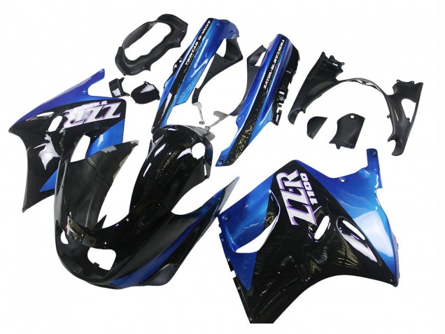 Descuento Carenados Moto Kawasaki ZZR1100 1990-1992 - Azul Negro Brillante