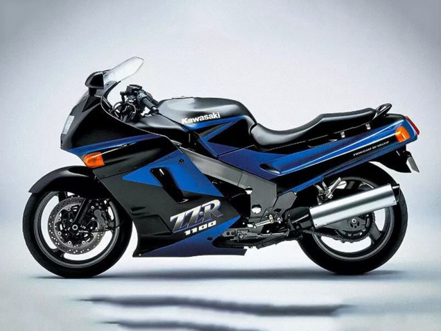 Descuento Carenados Moto Kawasaki ZZR1100 1990-1992 - Azul Negro Brillante