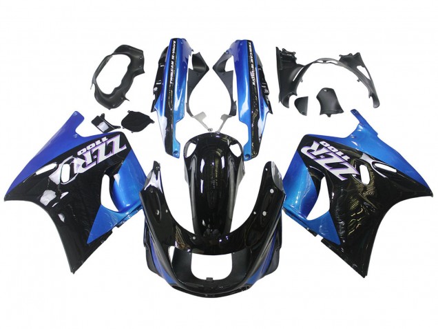 Descuento Carenados Moto Kawasaki ZZR1100 1990-1992 - Azul Negro Brillante