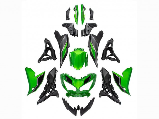 Descuento Carenados Moto Kawasaki Versys 650 2022-2025 - Verde Negro Brillante